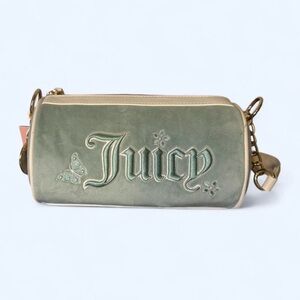 Juicy Couture Sage Green Crossbody Barrel Bag